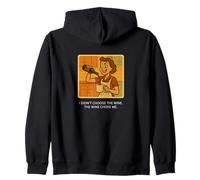 El vino me eligió - Retro 1950s Funny Housewife Meme Sudadera con Capucha