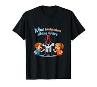 El Vino Resuelve la rivalidad Entre Hermanos Humor Adulto Divertido Camiseta