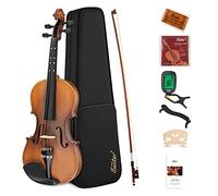 El violín Eastar EVA-3 4/4 de tamaño completo presenta un acabado mate y es adecuado para principiantes adultos. Incluye estuche rígido, hombrera, arco, afinadores y cuerdas de repuesto.