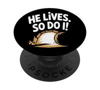 Él Vive. ¡Yo también! Resurrección PopSockets PopGrip Adhesivo