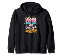 El Vodka Ahora está a Cargo Buena Suerte y Que Dios los Bendiga Sudadera con Capucha