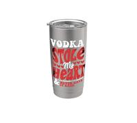 El vodka robó mi corazón nunca lo devolvió Vaso térmico de acero inoxidable de doble pared