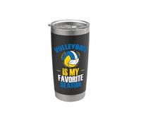 El voleibol es mi temporada favorita Vaso térmico de acero inoxidable de doble pared