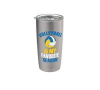 El voleibol es mi temporada favorita Vaso térmico de acero inoxidable de doble pared