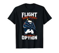 El Vuelo Nunca fue una opción Commando Penguin Soldier Dad Joke Camiseta gráfica económica