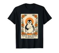 El Vuelo Nunca fue una opción pingüino con Carta de Tarot Cuchillo Camiseta