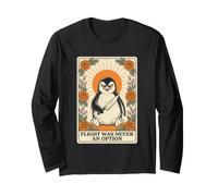 El Vuelo Nunca fue una opción pingüino con Carta de Tarot Cuchillo Manga Larga