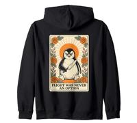 El Vuelo Nunca fue una opción pingüino con Carta de Tarot Cuchillo Sudadera con Capucha