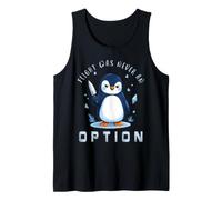 El Vuelo Nunca fue una opción Pingüino Divertido con Cuchillo Camiseta sin Mangas