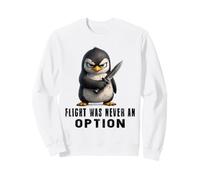 El Vuelo Nunca fue una opción Pingüino Divertido con Cuchillo Sudadera