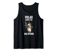 El Vuelo Nunca fue una opción Pingüino Meme Divertido Camiseta sin Mangas