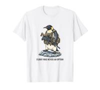 El Vuelo Nunca fue una opción Pingüino táctico Funny Bird Meme Camiseta