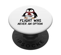El Vuelo Nunca fue una opción Sarcástico Witty Penguin Fans Broma PopSockets PopGrip Adhesivo