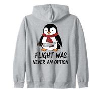 El Vuelo Nunca fue una opción Sarcástico Witty Penguin Fans Broma Sudadera con Capucha