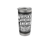 El whisky divertido puede no ser la respuesta, pero vale la pena intentarlo Vaso térmico de acero inoxidable de doble pared