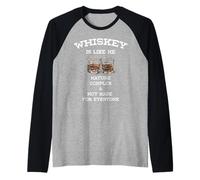 El Whisky es como yo: Regalo para los Amantes del Whisky Bourbon y escocés Camiseta Manga Raglan