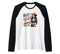 El whisky mata el aburrimiento del vaquero Camiseta Manga Raglan