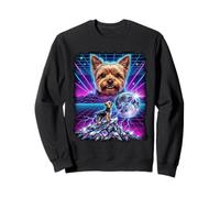 El Yorkshire Terrier Howling to The Moon Meme, synthwave de los 90 Sudadera
