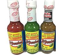 El Yucateco Salsa de Chile Habanero Rojo, Verde y Kutbil-ik -de XXXTRA Pack de Ahorro de 3 Botellas con Plato de Tapas