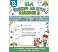 Ela nonfiction and fiction passage 3: ELA Workbook 3rd Grade: Close Reading Passages with Questions-Fiction & Nonfiction + Context Clues, Compare & Contrast, and Text Evidence Practice