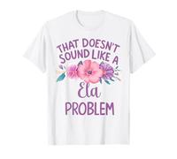 ELA Personalized Cute Flower Girls ELA Name Camiseta
