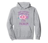 ELA Personalized Cute Flower Girls ELA Name Sudadera con Capucha