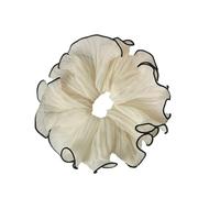 Elaborate - Coletero de encaje para mujer, anillos de encaje fruncido, coleteros de gran tamaño, accesorio de moda