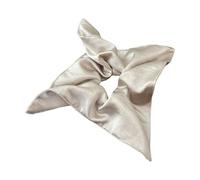 Elaborate - Lazo para el pelo de seda para mujer, anillos elegantes fruncidos como coleteros de gran tamaño, bufanda cuadrada para el pelo