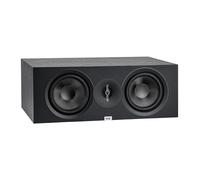 Elac Debut 3.0 DC63-BK Altavoz de Canal Central, Ceniza Negra, Altavoz de Agudos de cúpula de Aluminio de 1 Pulgada y woofer Dual de Fibra de aramida de 6.5 Pulgadas, Reflejo de Graves de 2 vías,