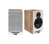 ELAC Debut Reference B6.2 Bookshelf Speakers - (Pair) White Baffle, Oak Cabinet