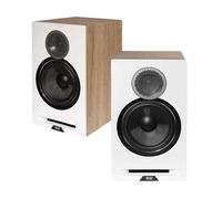 ELAC Debut Reference B6.2 Bookshelf Speakers - (Pair) White Baffle, Oak Cabinet