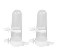 Eladcncmc 2 comederos para pájaros, dispensador de agua a prueba de polvo, antisalpicaduras, loros, cuenco de riego para pájaros, comedero automático para alimentos