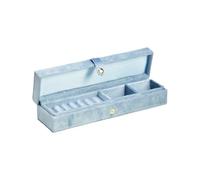 Eladcncmc Caja de almacenamiento de joyas con compartimentos, organizador multifuncional para aretes, pulseras, collares, elegante soporte de joyería