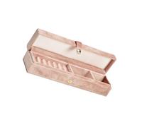 Eladcncmc Caja de almacenamiento de joyas con compartimentos, organizador multifuncional para aretes, pulseras, collares, elegante soporte de joyería