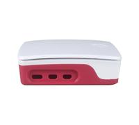Eladcncmc Carcasa Roja/Blanca Con Carcasa Del Ventilador Controlado Por Temperatura Carcasa Protectora Carcasa De Plástico Para RPi 5B Desarrollo Tablero