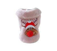 Eladcncmc Chaleco de Navidad para perros pequeños, ropa cálida para clima frío, accesorios de fotografía, disfraz de reno para fiestas