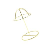 Eladcncmc Elegante soporte de metal para sombreros y pelucas, estantes de exhibición de sombreros de metal para uso doméstico y tienda, organizadores de gorras resistentes y estables