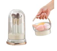 Eladcncmc Estante compacto para maquillaje versátil y elegante para guardar brochas y esponjas para niñas