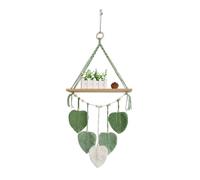 Eladcncmc Estante de pared de madera, funcional y estético, tejido para colgar en la pared, para apartamentos, dormitorios, plantas