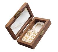 Eladcncmc Estuche de almacenamiento de joyas con múltiples compartimentos, resistente, elegante soporte para accesorios para mujer