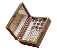 Eladcncmc Estuche de almacenamiento de joyas con múltiples compartimentos, resistente, elegante soporte para accesorios para mujer