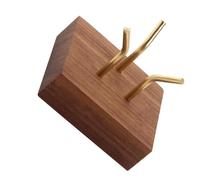 Eladcncmc Expositor de madera para especímenes minerales, elegante soporte de fósiles y piedras preciosas, estante decorativo para exhibición de geodas