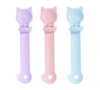 Eladcncmc Juego de 3 cucharas exprimidoras para gatos, para alimentos húmedos, aperitivos, cucharas, alimentador de alimentos para mascotas