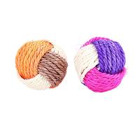 Eladcncmc Juguete de Bola para Gatos de Interior, Bola de Sisal, Juguete Interactivo para Gatos, Resistente a las Mordeduras, Juguete Rascador para Gatos, Juegos de Gatos, Suministros para Mascotas