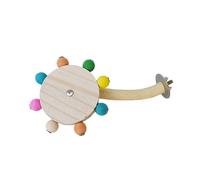 Eladcncmc Molino de viento para pájaros, perca, loros, jaula, juguete, molienda, rascador, percha