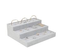 Eladcncmc Organizador de joyas de múltiples capas, soporte de terciopelo para escaparates, aretes, anillos, accesorios para uso minorista y doméstico