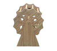 Eladcncmc Organizador de pinzas de madera para el pelo, soporte de almacenamiento de accesorios para el cabello, textura de madera, adecuado para exhibición de joyas y accesorios