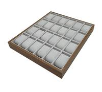 Eladcncmc Soporte de madera para reloj, caja de almacenamiento para reloj de pulsera, bandeja de presentación de relojes de madera, versátil soporte de relojes con almohadas