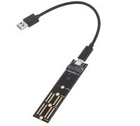 Eladcncmc Tarjeta adaptadora USB 3.1 para SSD M.2 NVME - Compatible con USB 3.1 10 Gbps M.2 NVMe B+M Key UASP Trim para SSD 2230/42/60/80