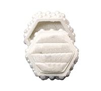 Eladcncmc Velutum - Soporte para accesorios con adornos de perlas, forma hexagonal de moda con forro suave para protección de joyas
